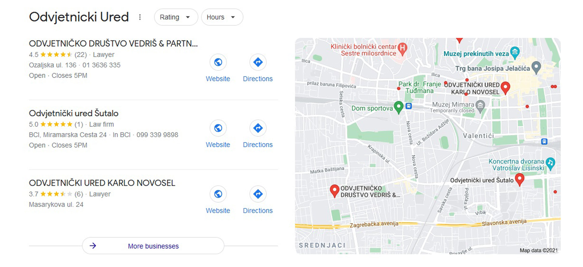 Google karte primjer