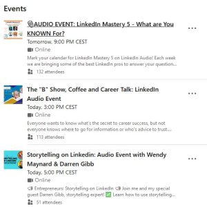 linkedin audio event