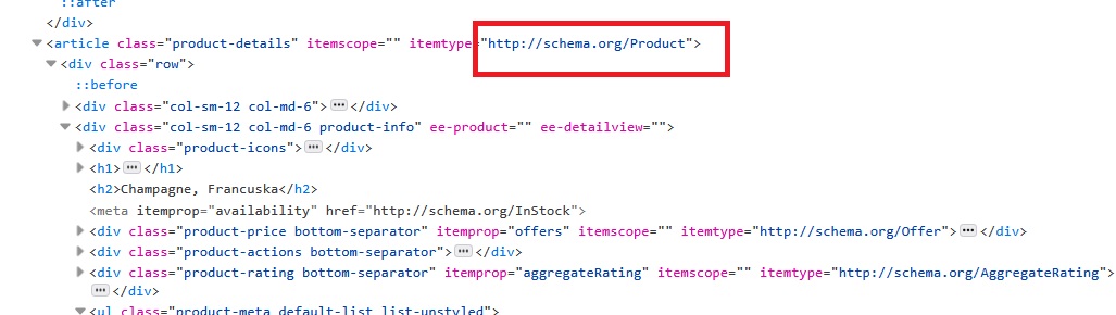 Schema product za proizvod