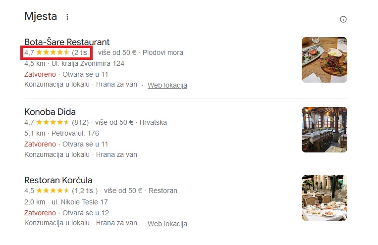 recenzije su bitne za AI pretrage
