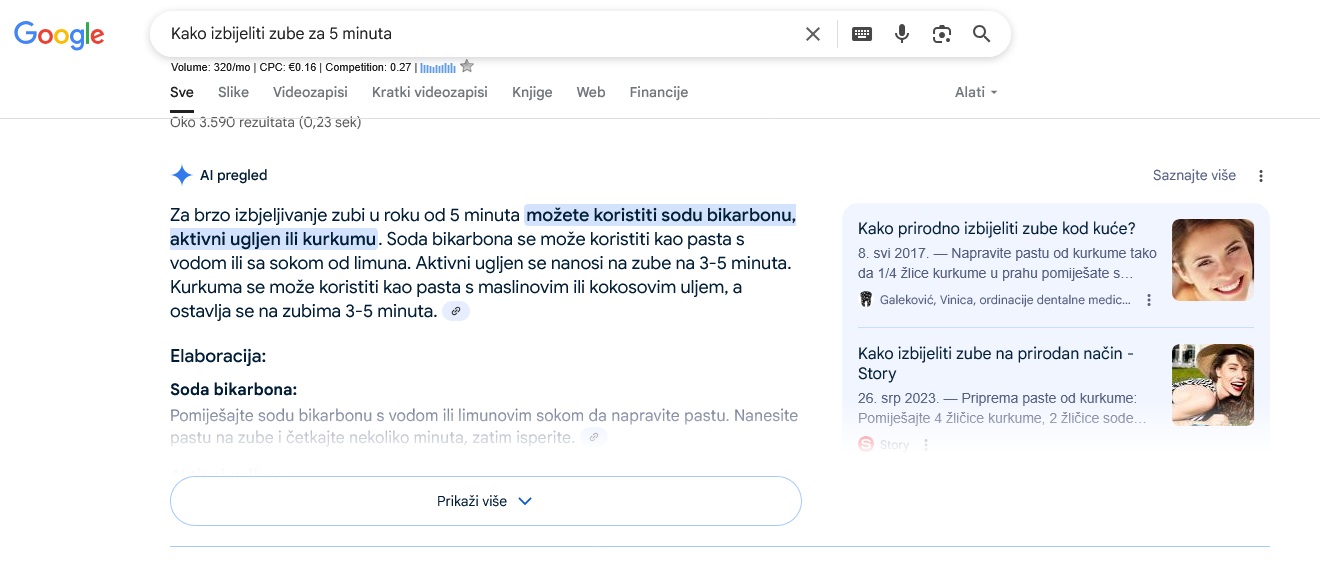 Google AI pregledi stigli su u Hrvatsku 2025. godine