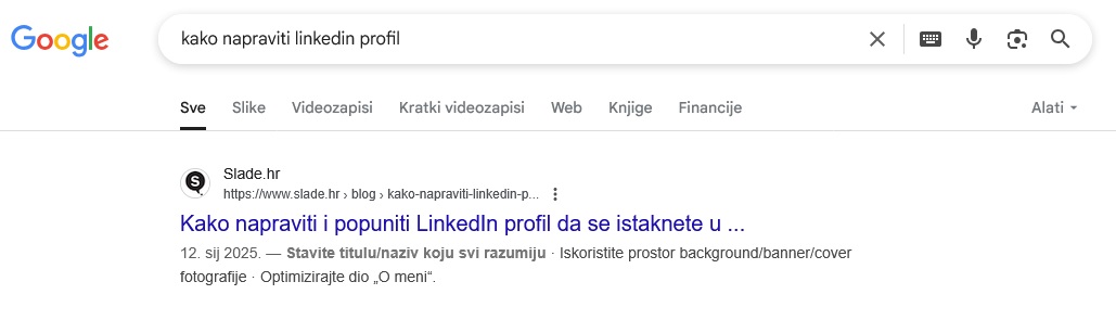 Google top rezultat