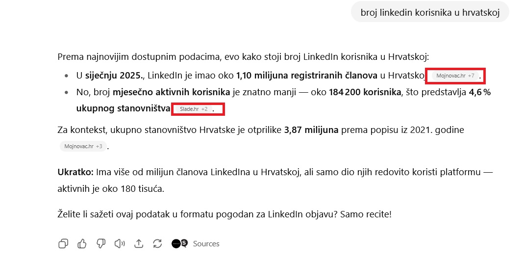 Kako se rangirati na ChatGPT-u, primjer