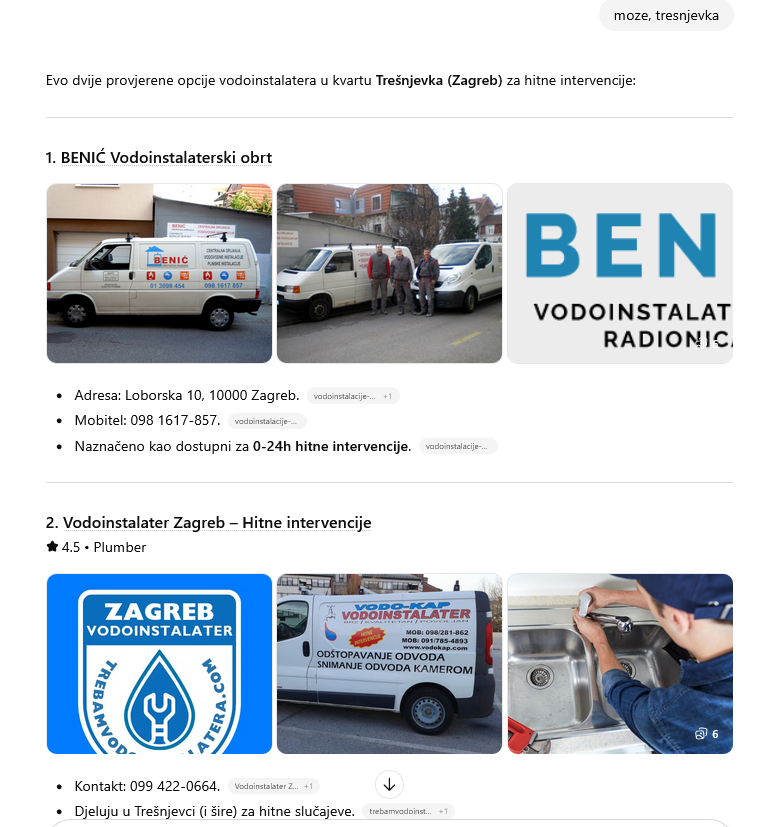 ChatGPT ne mari za Google Business i karte